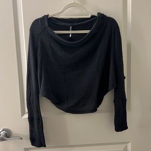 Free People Waffle Long Sleeve T